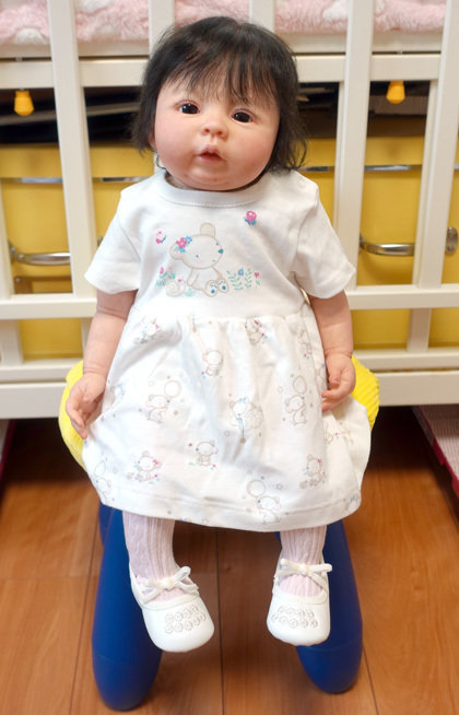 リボーンドール★Peeka ピーカちゃん★証明書、ハート型おへそのお腹プレート リボーンドール☆Peeka ピーカちゃん☆証明書、ハート型おへその