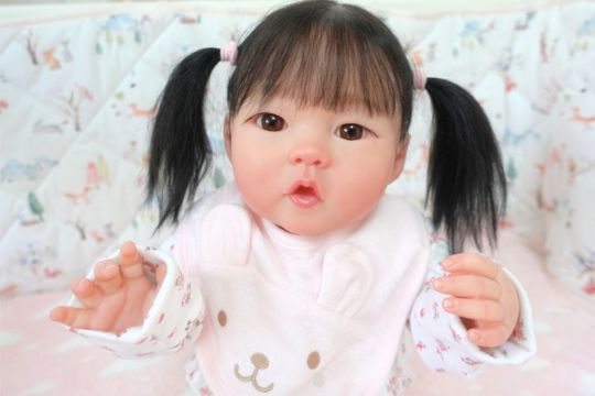 No.1002 リボーンドール黒髪ロブスタイルの”リリングちゃん”♡ - 天使