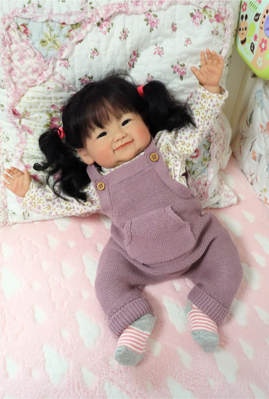 待たずにお迎えいただけます♡】No.1010 カスタムリボーンドール♡笑顔