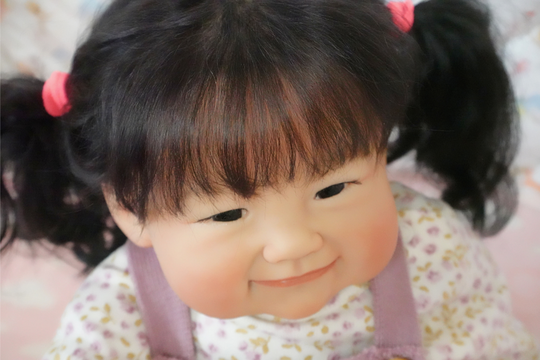 リボーンドール黒目黒髪の超〜♥可愛い高品質☆ボニーちゃん☆リボーンベビー抱き人形 リボーンドール（Reborn doll）