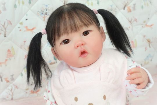 No.1002 リボーンドール黒髪ロブスタイルの”リリングちゃん”♡ - 天使