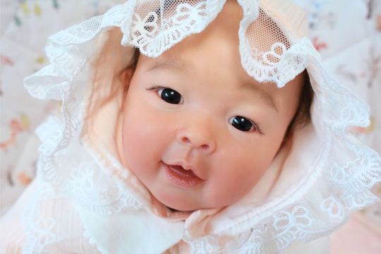 No.1001 リボーンドール黒髪の**赤ちゃん**メイリンちゃん♡ - 天使の